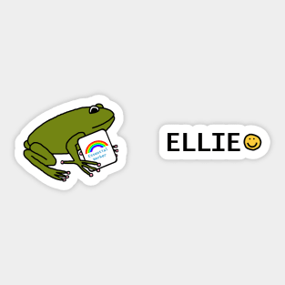 Frog Supports Essential Workers like Ellie with Rainbow Sticker